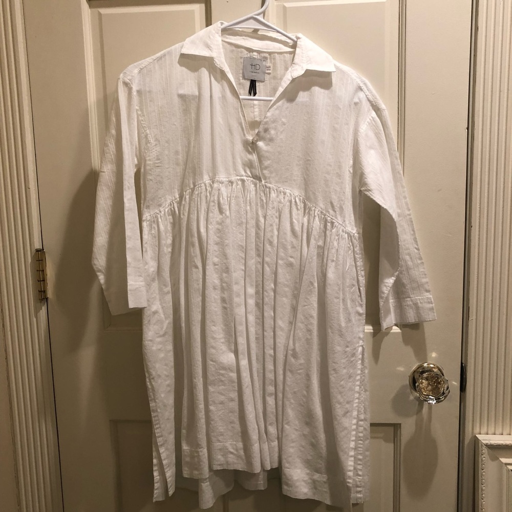 Anthropologie white collared blouse SIZE 00